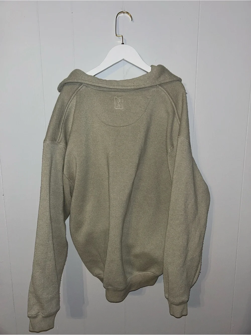 PGA Tour Men's Half-Zip Hooded Sweater in Beige